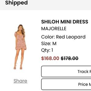 MAJORELLE Shiloh Mini Dress - Red Animal Print